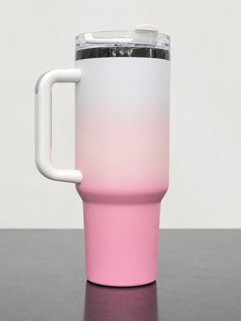 Insulated Travel Cup 40oz Hydration Tumbler Ombre Pink